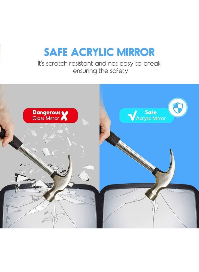 Back Seat Safest Frame Shatterproof Baby Mirror for Car Rear View Baby Car Seat Mirror to See Rear Facing Infants and Babies Baby Car Mirror Backseat Mirror for Baby - Image 5